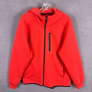 Uniqlo Dry Stretch Hoodie Mens XL Red Full Zip Tech Performance Sweatshirt